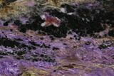 Purple Polished Charoite Slab - Siberia #129063-1